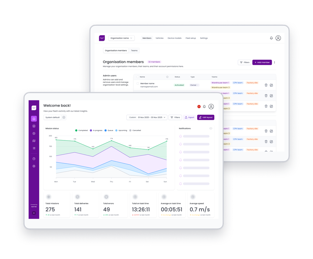 Meile Dashboard